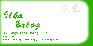 ilka balog business card